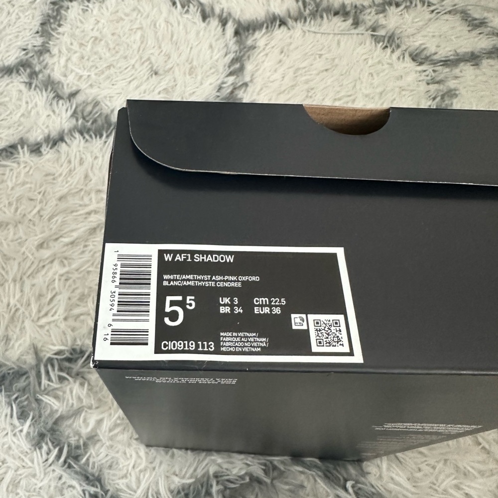 NIKE - NWT Women's Size 5.5 Air Force 1 Shadow Sneakers - Amethyst Ash - Picture 9 of 10